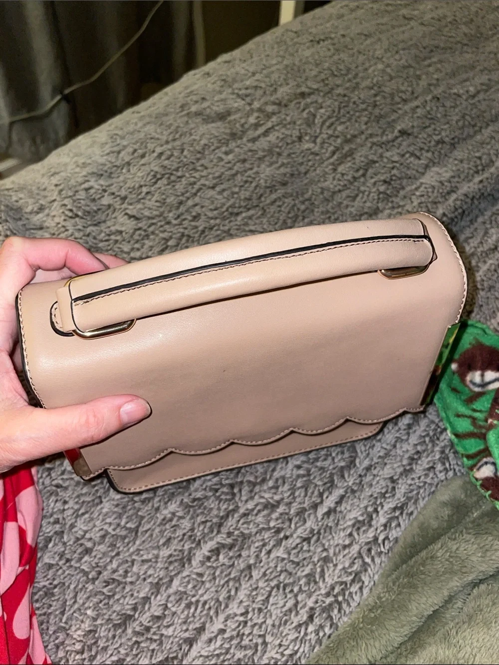 Scalloped Top-Handle Satchel in Nude (never used ) super cute!